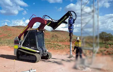 螺旋鉆機打螺旋樁圖片